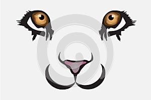 Cute lion face logo vector