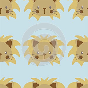 Cute Lion Vector Background Seamless photo