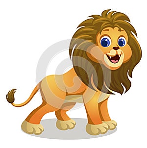 A cute lion vector cartoon
