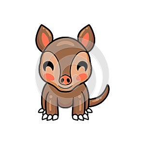 Cute little aardvark cartoon character