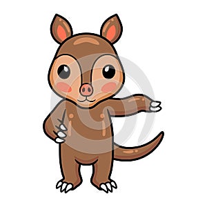 Cute little aardvark cartoon posing