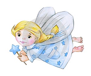 Cute little angel cartoon.
