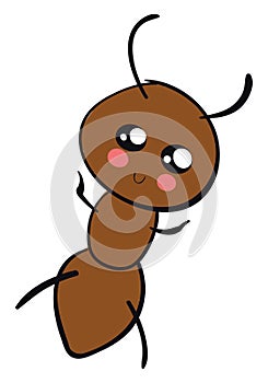 Cute little ant, illustration, vector