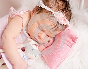 Cute little baby sweetly sleeping