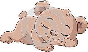 Cute little bear cartoon sleeping