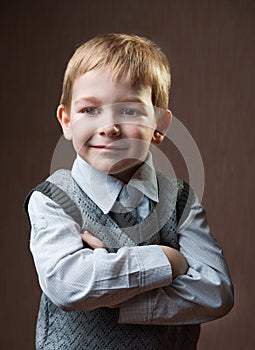Cute little boy portrait