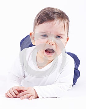 Cute little boy screeming