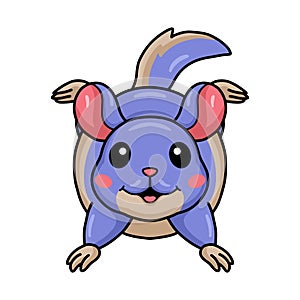 Cute little chinchilla cartoon jumping