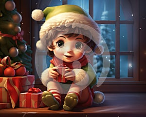 cute little Christmas elf.