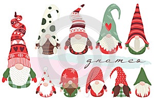 Cute Little Christmas Gnome Collections Set photo