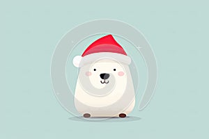 cute little christmas icebear AI generated