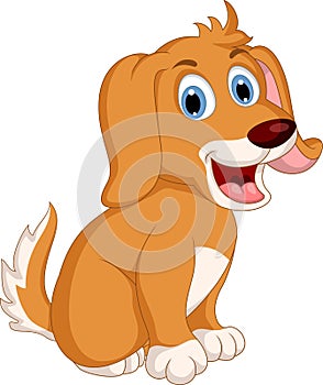 Cute little dog cartoon expression