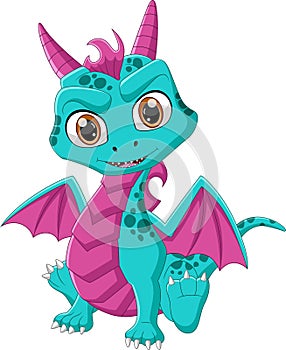 Cute little dragon cartoon