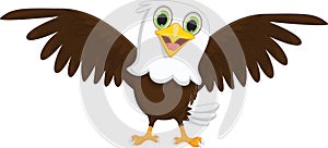 Cute little eagle cartoon