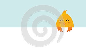 Cute little Easter chick with place for your text- Vector