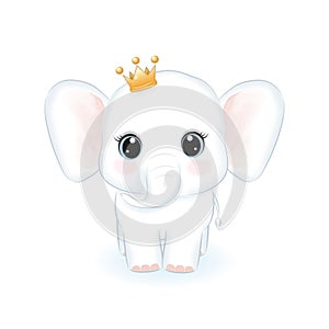 Cute Little Elephant cartoon illustration