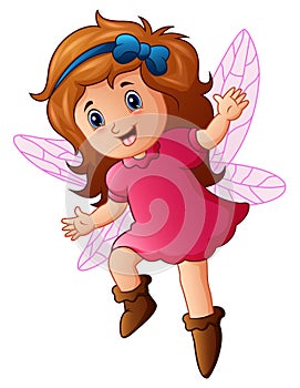Cute little fairy in fly