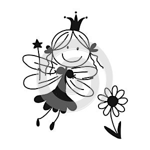 Cute little fairy, sketch for your design