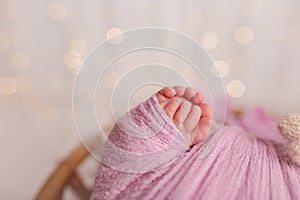 cute little feets of newborn baby