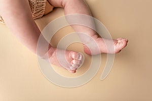 cute little feets of newborn baby