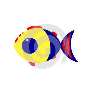 Cute little fish. Vector illustration