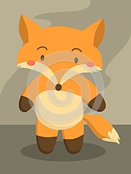 Cute Little Fox Cartoon