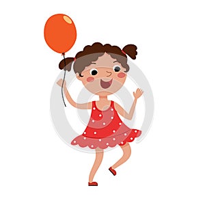 Cute little girl with balloon