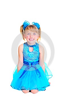 Cute little girl in ballroom dress