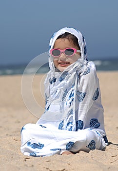 Cute little girl on the beach