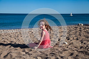 Cute little girl on the beach