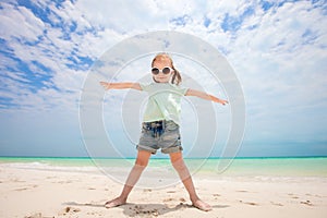 Cute little girl at beach