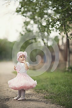 Cute little girl in dress
