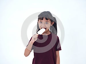 Cute little girl with ice cream