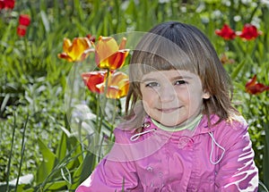 Cute little girl outdoor