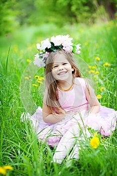 Cute little girl outdoors