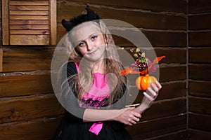 Cute little girl witch