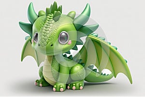 Cute little green dragon