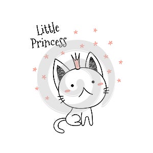 Cute little kitten princess