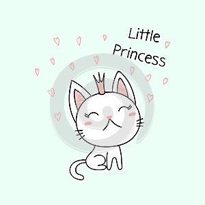 Cute little kitten princess