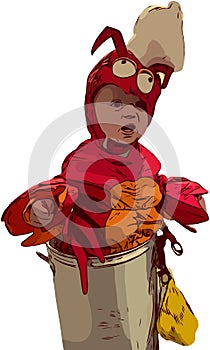 The cute little lobster chef