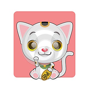 Cute little manekineko illustration