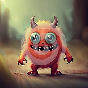 cute little monster character design background