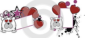 Inlove Little polar bear ball style cartoon copyspace