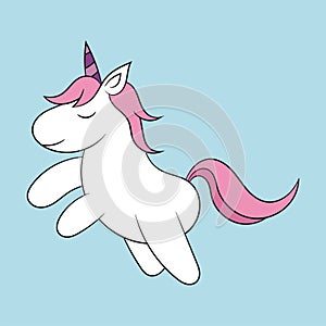 Cute Little Pony with hand drawn style Vector illustration