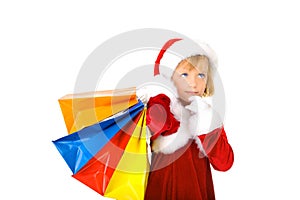 Cute little Santa shopping