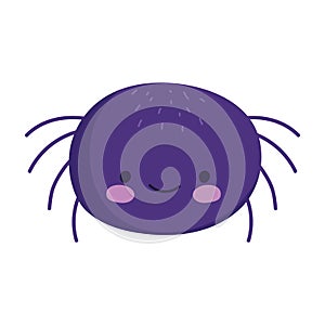 Cute little spider arachnid cartoon isolated icon