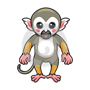 Cute little squirrel monkey cartoon standing