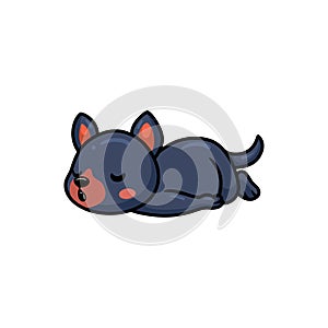 Cute little tasmanian devil cartoon sleeping