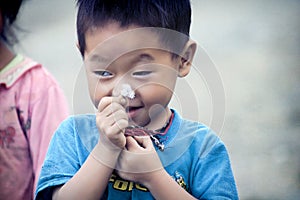 Cute little Vietnamese boy