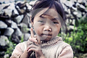 Cute little Vietnamese girl